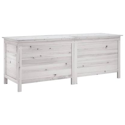 vidaXL Garden Storage Box White Solid Fir Wood 59.1 x 19.7 x 22.2 in