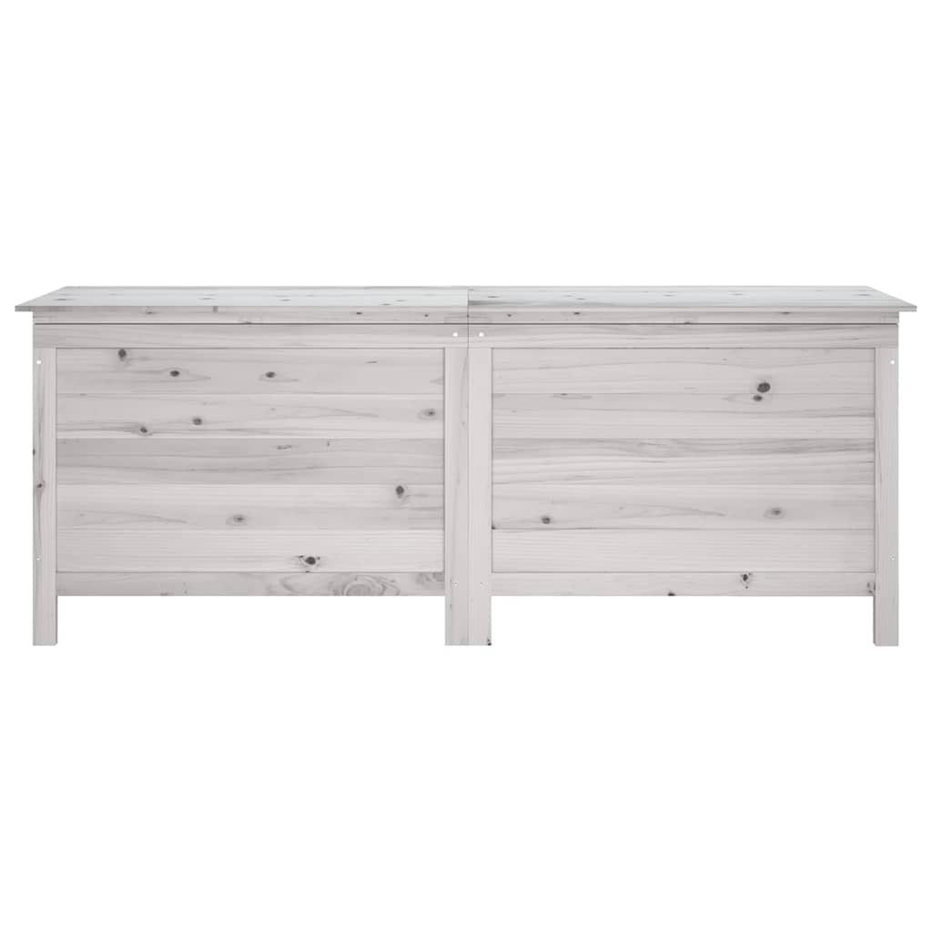 vidaXL Garden Storage Box White Solid Fir Wood 59.1 x 19.7 x 22.2 in