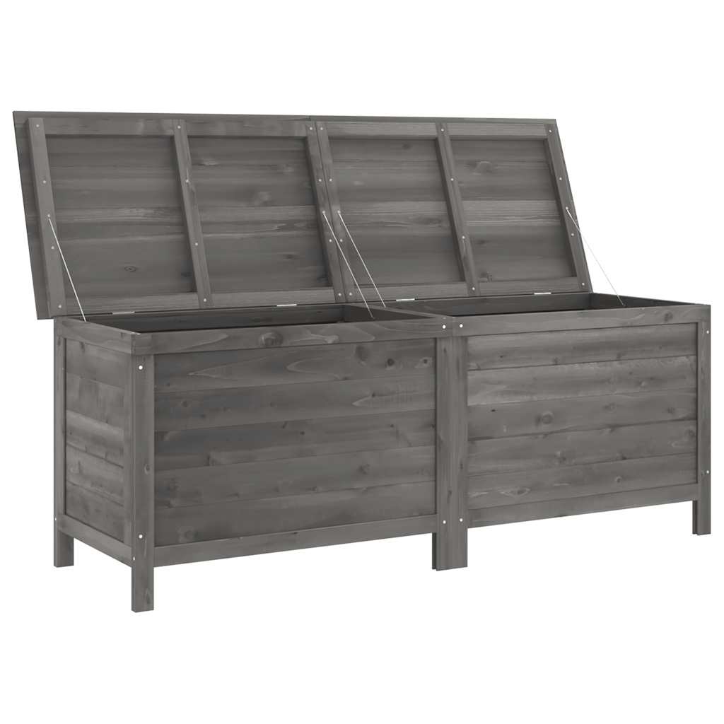 Garden Storage Box Anthracite 150x50x56.5 cm Solid Wood Fir