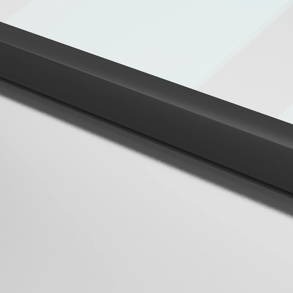 Interior Door Slim Black 83x201.5 cm Tempered Glass and Aluminium