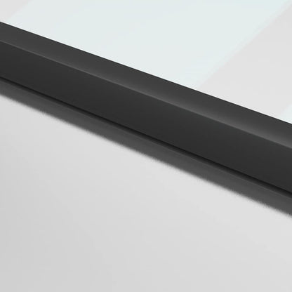 Interior Door Slim Black 83x201.5 cm Tempered Glass and Aluminium