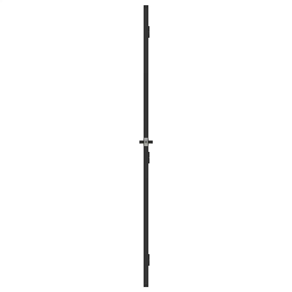Interior Door Slim Black 93x201,5 cm Tempered Glass and Aluminium