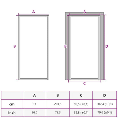 Interior Door Slim Black 93x201,5 cm Tempered Glass and Aluminium