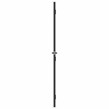 Interior Door Slim Black 93x201.5 cm Tempered Glass and Aluminium