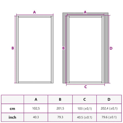 Interior Door Slim Black 102.5x201.5 cm Tempered Glass and Aluminium