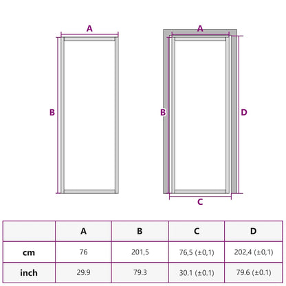 Interior Door Slim Black 76x201.5 cm Tempered Glass and Aluminium
