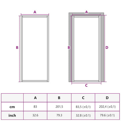 Interior Door Slim Black 83x201.5 cm Tempered Glass and Aluminium