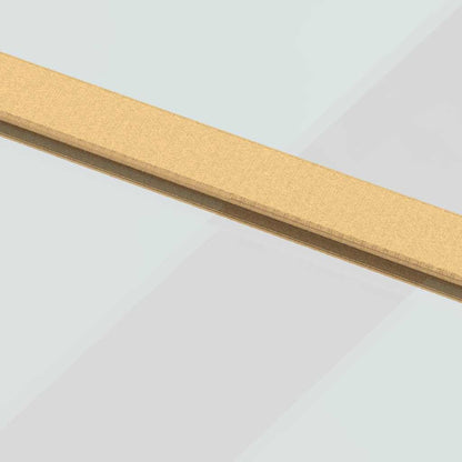 Sliding Door Gold 76x205 cm Clear ESG Glass and Aluminium