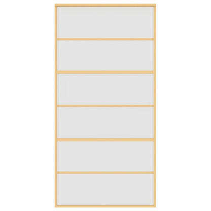 Sliding Door Gold 102.5x205 cm Frosted ESG Glass and Aluminium