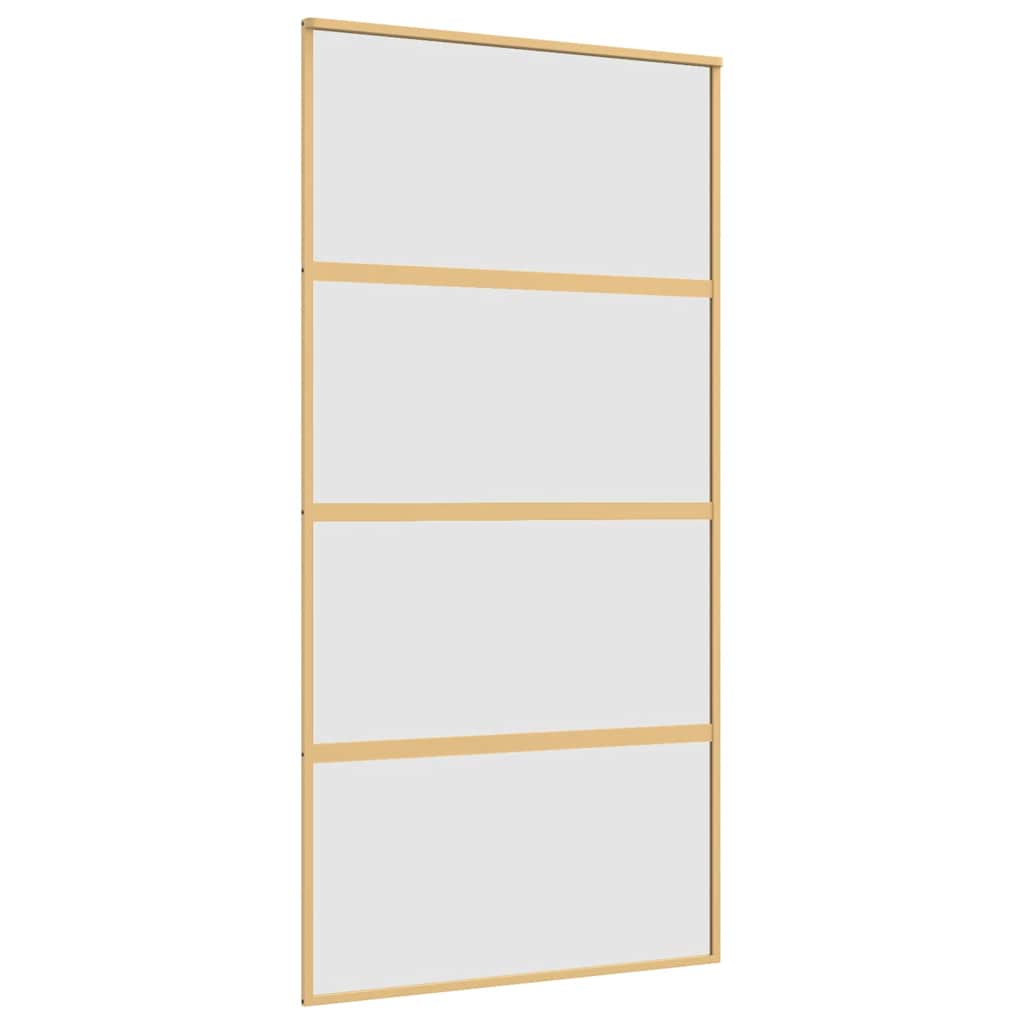 Sliding Door Gold 102.5x205 cm Frosted ESG Glass and Aluminium
