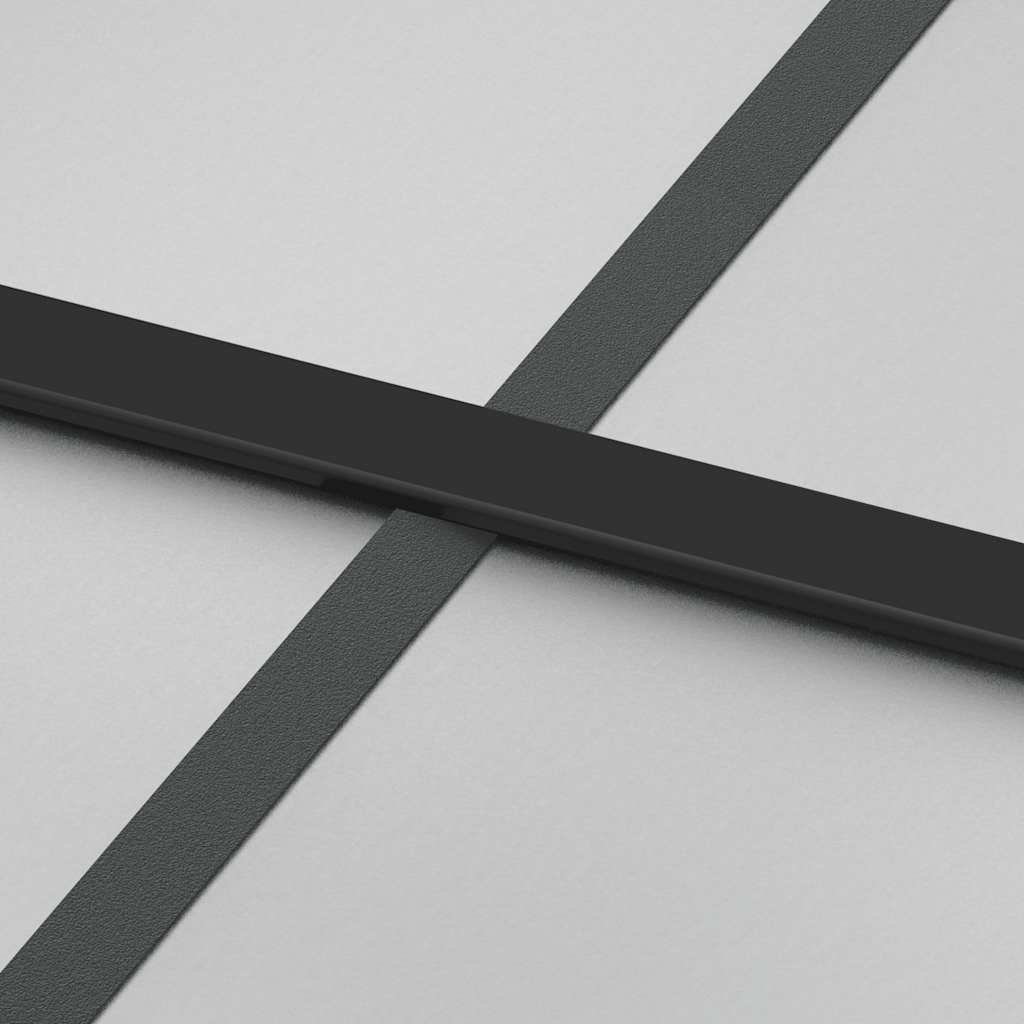 Sliding Door Black 76x205 cm Tempered Glass and Aluminium