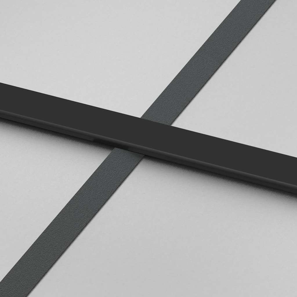 Sliding Door Black 102.5x205 cm Tempered Glass and Aluminium
