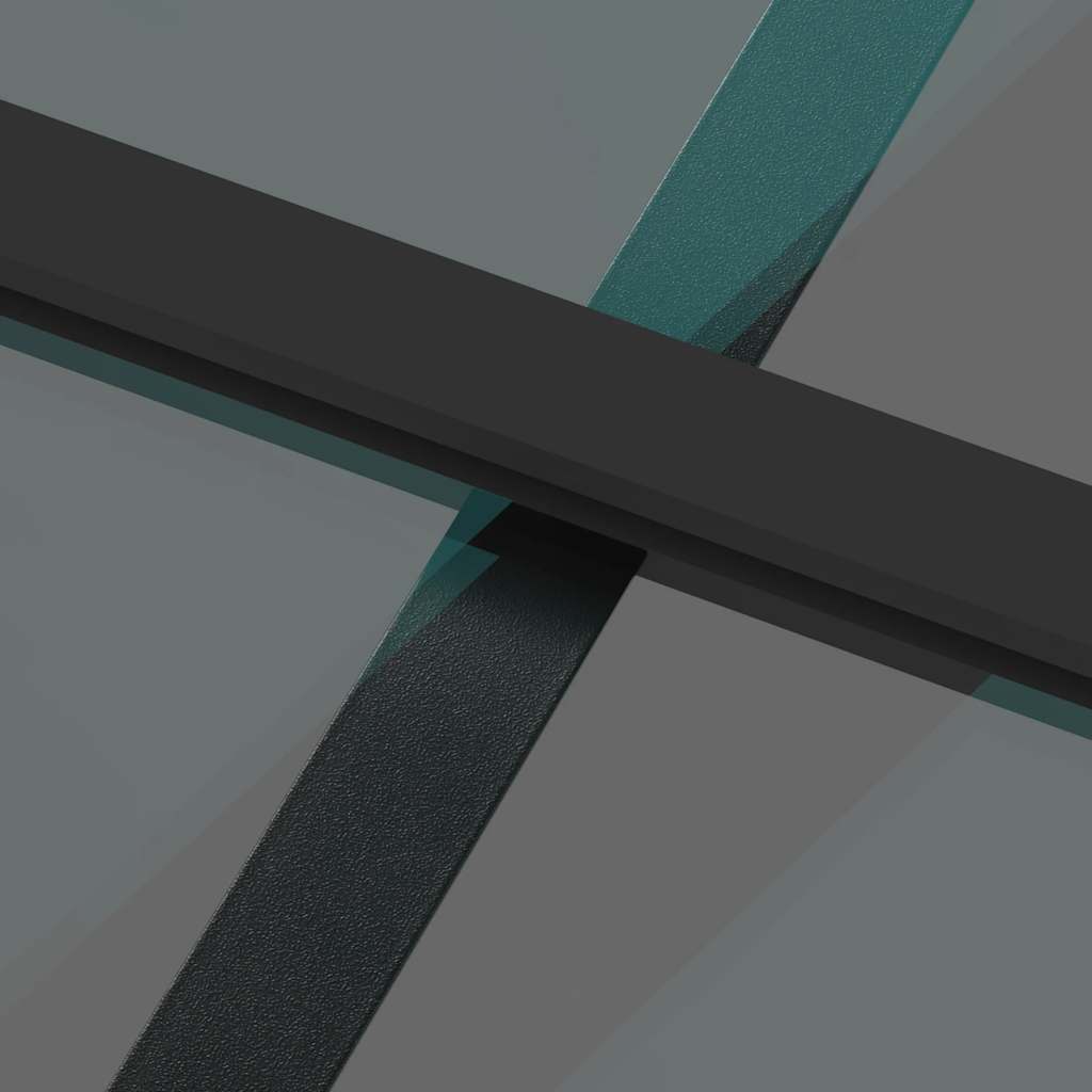 Sliding Door Black 90x205 cm Tempered Glass and Aluminium
