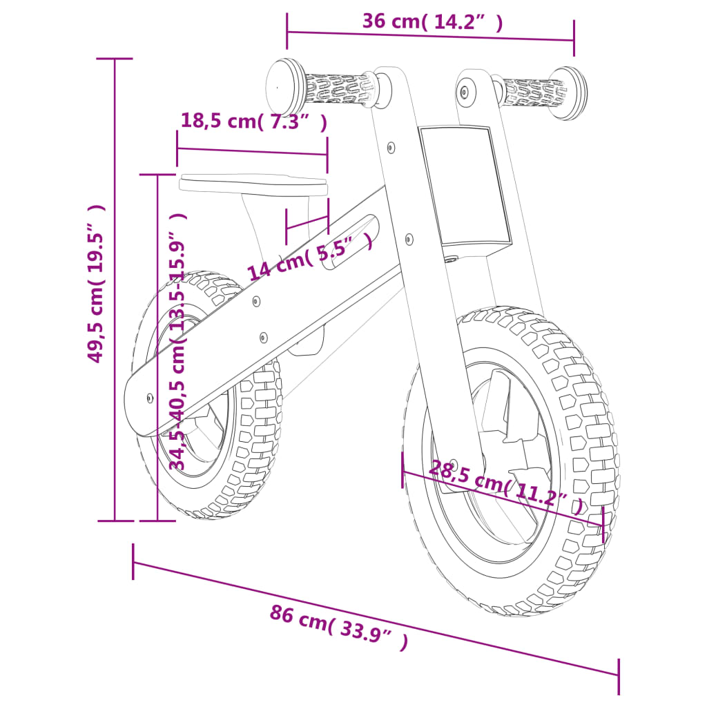 Balance Bike for Children Grey Printed