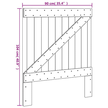 Headboard 90x104 cm Solid Wood Pine