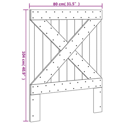 Headboard 80x104 cm Solid Wood Pine