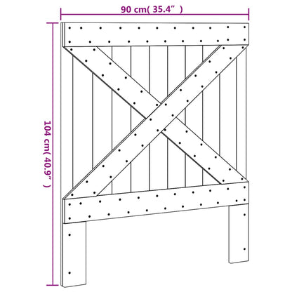 Headboard 90x104 cm Solid Wood Pine