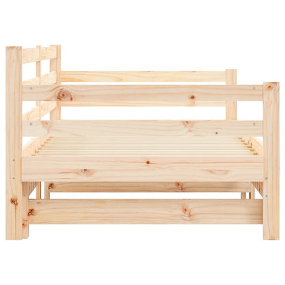 Daybed with Trundle without Mattress 90x200 cm Solid Wood