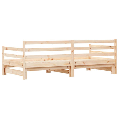Daybed with Trundle without Mattress 90x200 cm Solid Wood