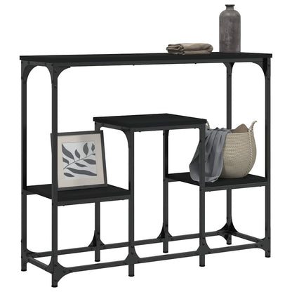 Console Table Black 89.5x28x76 cm Engineered Wood