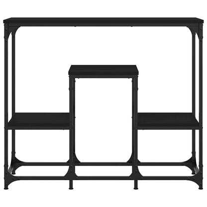 Console Table Black 89.5x28x76 cm Engineered Wood
