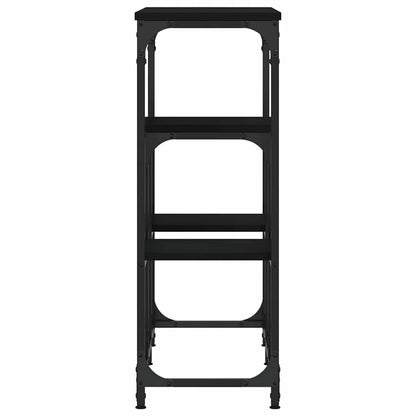 Console Table Black 89.5x28x76 cm Engineered Wood