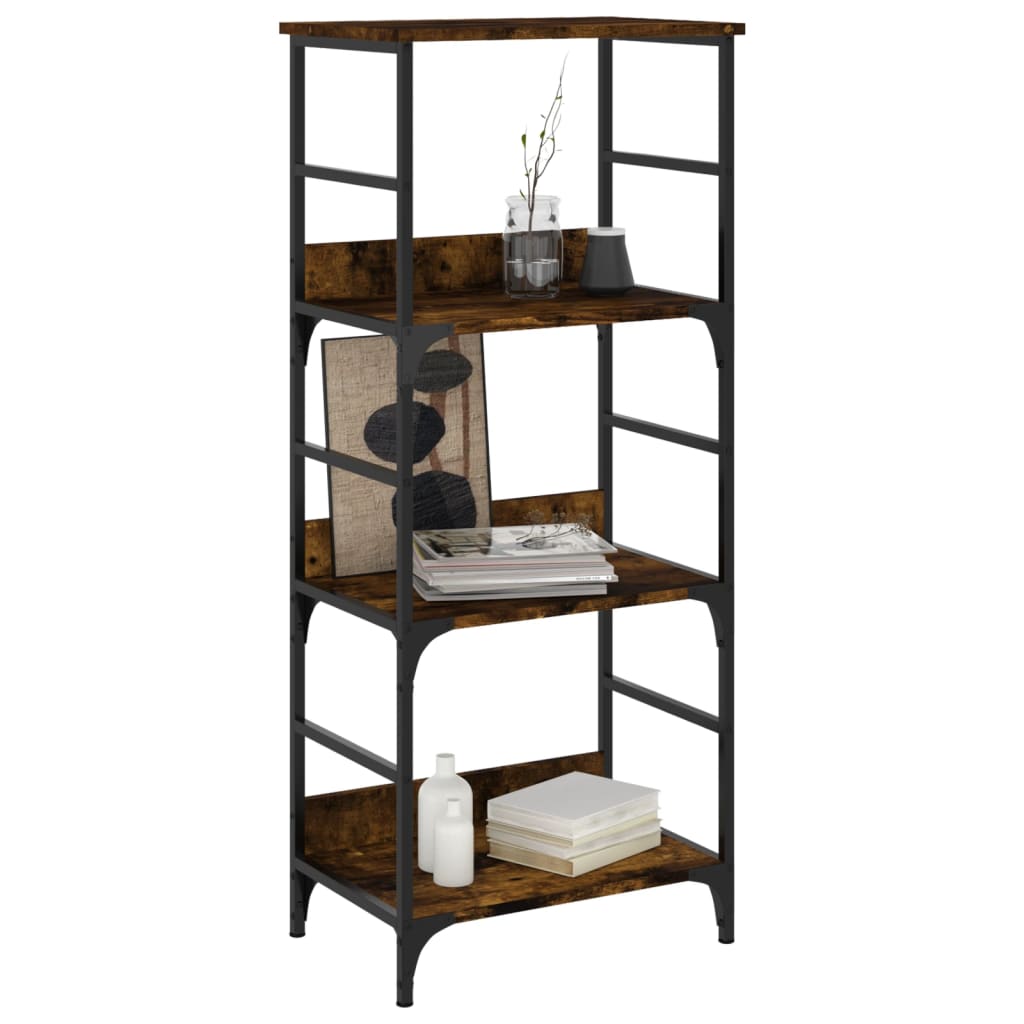 Bookshelf Smoked Oak 50x33x117.5 cm Engineered Wood