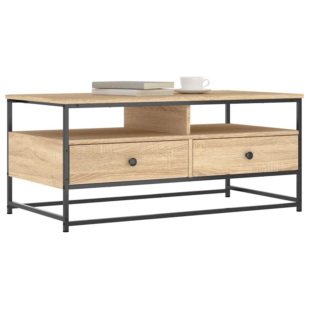 Coffee Table Sonoma Oak 100x51x45 cm Engineered Wood