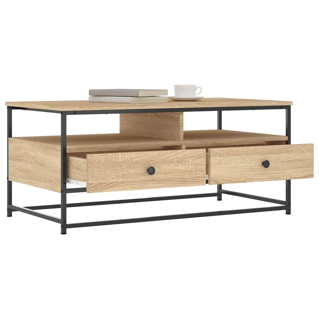 Coffee Table Sonoma Oak 100x51x45 cm Engineered Wood