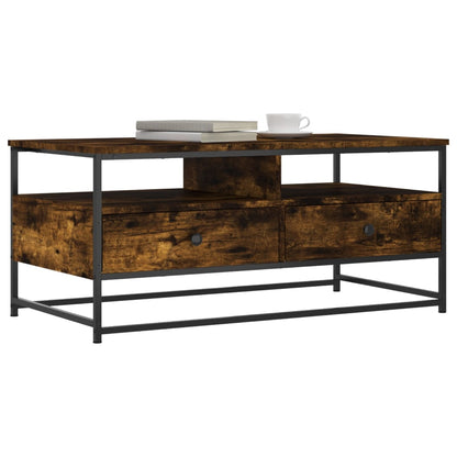 Coffee Table Smoked Oak 100x51x45 cm Engineered Wood