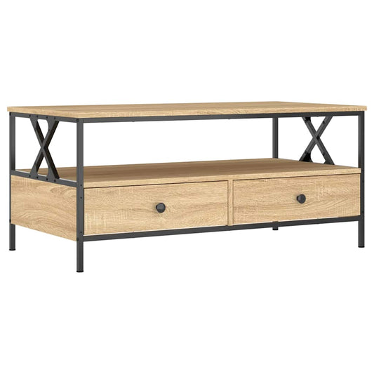 Coffee Table Sonoma Oak 100x51x45 cm Engineered Wood