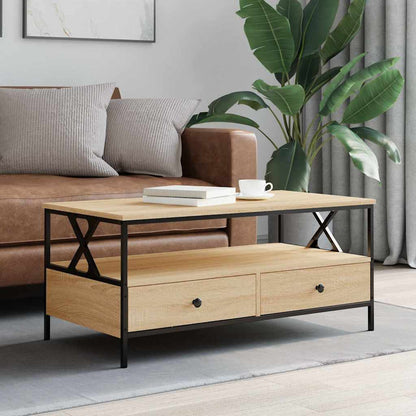Coffee Table Sonoma Oak 100x51x45 cm Engineered Wood