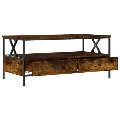 Coffee Table Smoked Oak 100x51x45 cm Engineered Wood