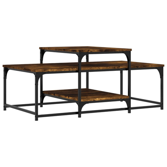 Coffee Table Smoked Oak 102x60x45 cm Engineered Wood