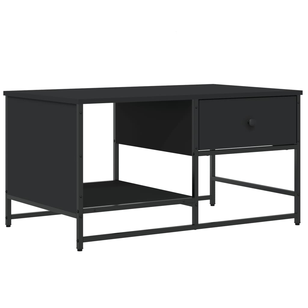 Coffee Table Black 85.5x51x45 cm Engineered Wood