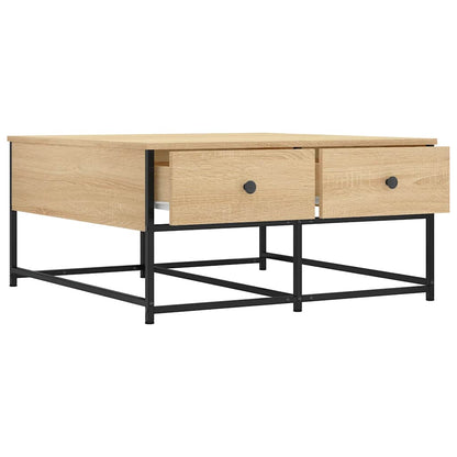 Coffee Table Sonoma Oak 80x80x40 cm Engineered Wood
