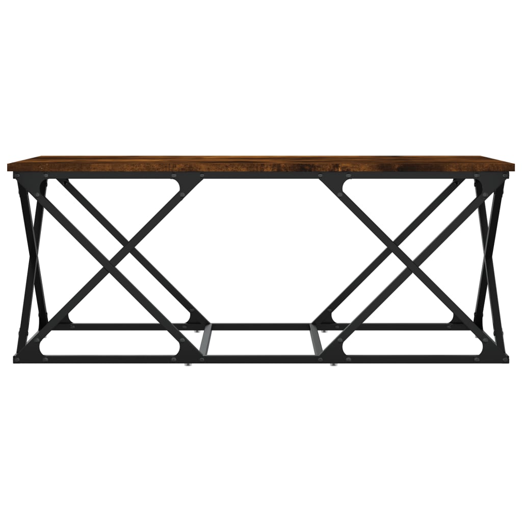 Coffee Table Smoked Oak 100x49x40 cm Engineered Wood