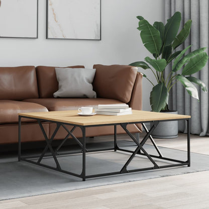 Coffee Table Sonoma Oak 100x100x40 cm Engineered Wood
