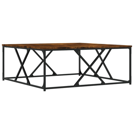Coffee Table Smoked Oak 100x100x40 cm Engineered Wood