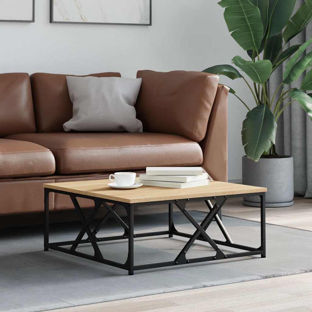 Coffee Table Sonoma Oak 70x70x30 cm Engineered Wood