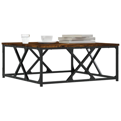Coffee Table Smoked Oak 70x70x30 cm Engineered Wood