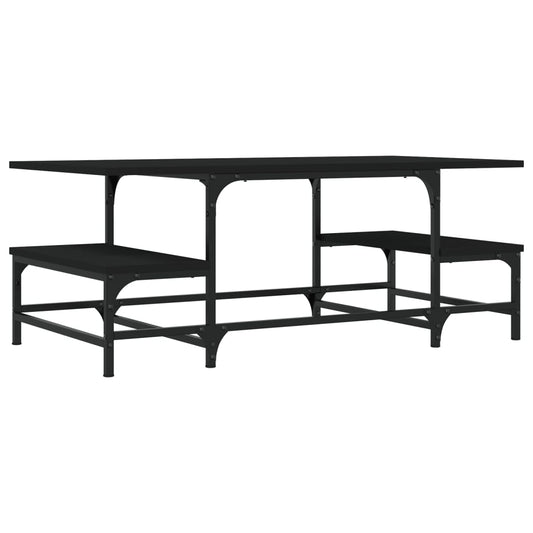 Coffee Table Black 100x50.5x40 cm Engineered Wood