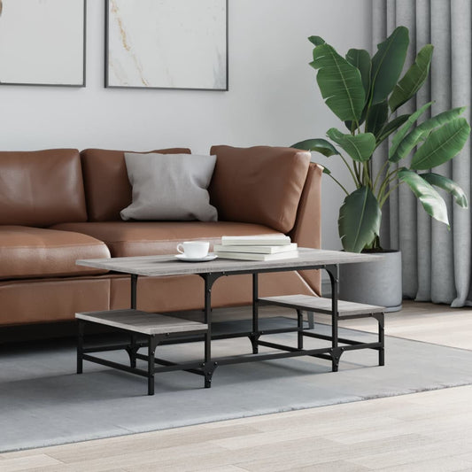 Coffee Table Grey Sonoma 100x50.5x40 cm Engineered Wood