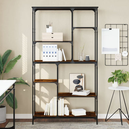 Bookshelf 10-Tier 99 x 35.5 x 176 cm Smoked Oak