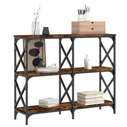 Console Table Smoked Oak 100x28x80.5 cm Engineered Wood