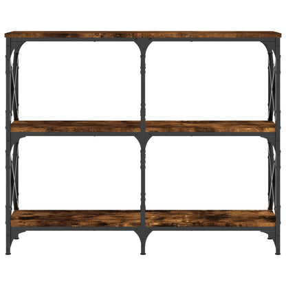 Console Table Smoked Oak 100x28x80.5 cm Engineered Wood