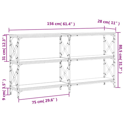 Console Table Sonoma Oak 156x28x80.5 cm Engineered Wood