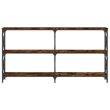 Console Table Smoked Oak 156x28x80.5 cm Engineered Wood
