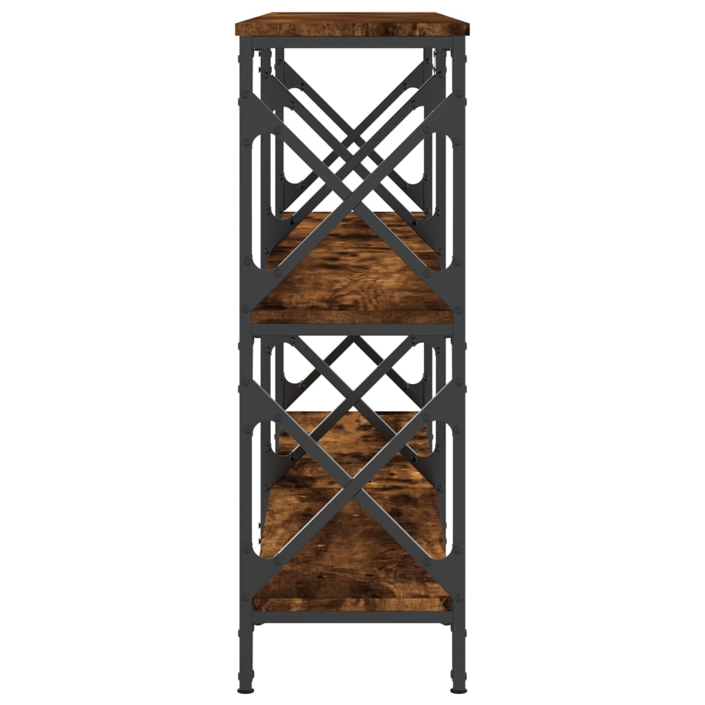 Console Table Smoked Oak 156x28x80.5 cm Engineered Wood