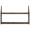 2-Tier Wall Shelf Smoked Oak 80x21x51 cm Engineered Wood